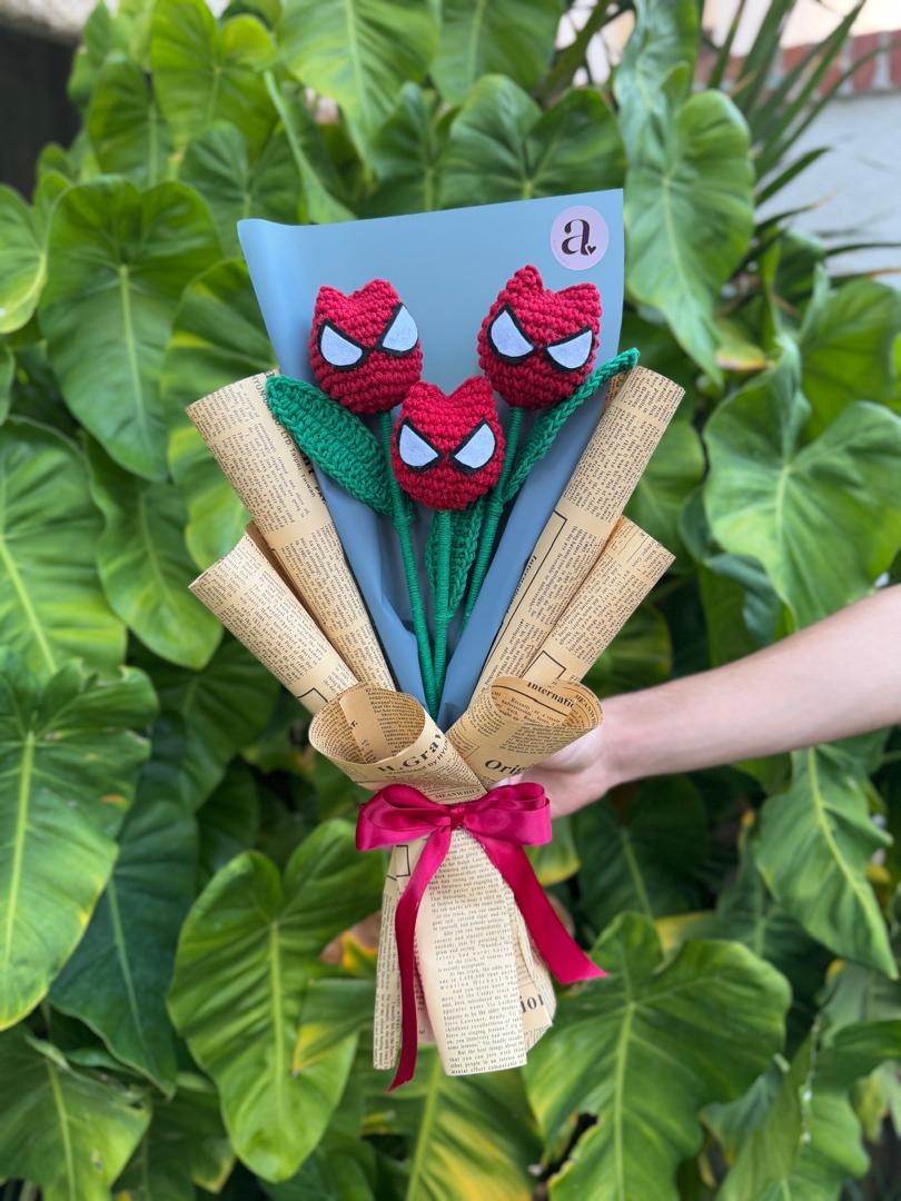 Bouquet 3 tulipanes Spiderman